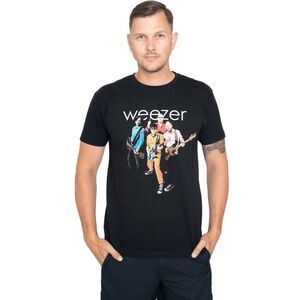 Weezer Unisex Adult Band Cotton T-Shirt / Black
